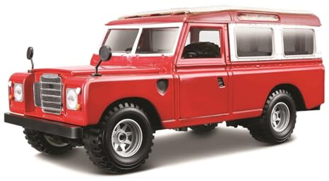 Bburago 18–22063 Land Rover serie II modellbil i skala 1:24, röd