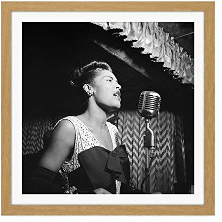 Fine Art Prints Artery8 Gottlieb Jazzlegende Sängerin Billie Holiday 1947 Gerahmter Kunstdruck 41x41 cm