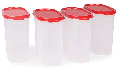 Tupperware Oval Dry Storage Containers 1.7L 4pc
