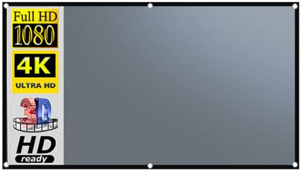 Pantalla de proyección de 60 120 Pulgadas portátil Plegable no Plegable proyector Pantalla de proyección de Cortina 4 :3 para la película de Camping al Aire Libre