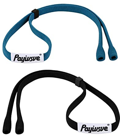 Cinturini per Occhiali da Sole, Cordoncino Regolabile per Occhiali, Cinturino per Occhiali Sportivi e da Sole, Ideale per Uomo, Donna, Bambino(blu+nero)