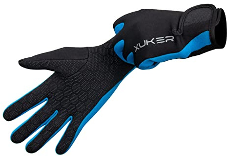 XUKER Neopren-Handschuhe, 1,5 mm und 2 mm, für Tauchen, Schnorcheln, Paddeln, Surfen, Kajakfahren, Kanu, Speerfischen, Skifahren und andere Wassersportarten, Blau, Größe S