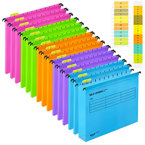 A4 Suspension Files, 15 Pcs A4 Hanging Files for Filing Cabinet | hanging files a4,Suspension Files for Filing Cabinet Files Hanging Filing Folders for School Home Work Office