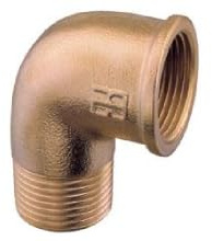 Codo 90°MF (macho-hembra) en Latón - Racores Para Fontanería - Jardinería Fontanería Nautica (11/4)