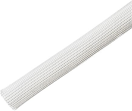 DMiotech 12mmx1m(3.3pi) Fibra Vetro Guaina Isolante Piccole Linee Tessuto Tubi per Filo Protezione con Resina Bianco
