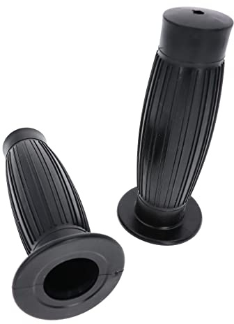 Retro Lenkergriffe Motorradgriffe Griffe Lenker 22mm Schwarz Bobber Cafe Racer 2