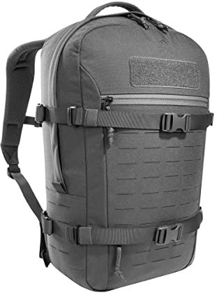 Tasmanian Tiger TT Modular Daypack XL Molle-kompatibler Tages-Rucksack, Leichter Wander-Rucksack mit Trinksystem-Vorbereitung 23 Liter Volumen (Titan Grey)