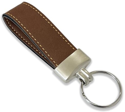 pubblimania Porte-clés en cuir synthétique élégant avec anneau. Utile pour les clés de maison, voiture, moto, scooter, portail léger et très résistant