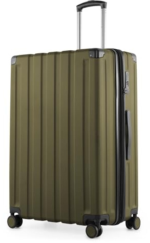 Hauptstadtkoffer Q-Damm - Großer Hartschalenkoffer, TSA, 4 Rollen, Check-In Gepäck mit 6 cm Volumenerweiterung, 78cm, 133 Liter, Avocado