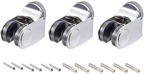 XYWHPGV Support de pommeau de douche réglable ABS support mural de douche à main ton argent 70x58x40mm 3 pièces(cb88d 3698f 206e1 eb2b5 5212d b9a38