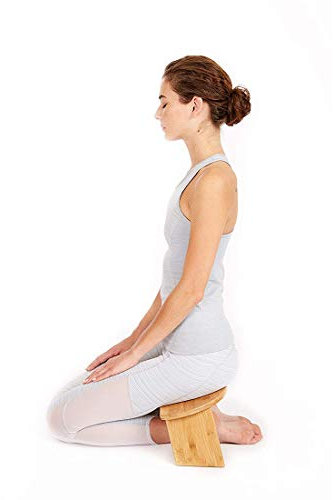 Samnuerly Bambus-Meditationsbank, klappbarer Kniehocker in Reiseversion, ergonomisch, für Teezeremonie, Yoga, Beten und gesünderes Sitzen, Tiefe Meditation