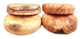 Tubibu Mini-Schalen aus Olivenholz, handgefertigte Schüsseln, handgefertigte Mini-Schalen aus Holz (verformt)