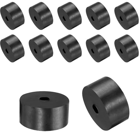 QUARKZMAN 12pz Distanziali Gomma 40mm OD, 8mm ID, 20mm Altezza Distanziatore Rotondo Antivibrazioni Boccola Anelli Tenuta Rondella Piatta Spessa per Accessori Auto Domestici