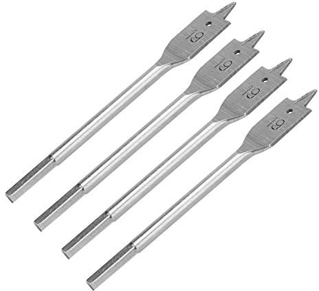 Risegun Juego de 4 brocas de pala, herramientas manuales de acero de alto carbono, brocas planas de paleta de 19 mm