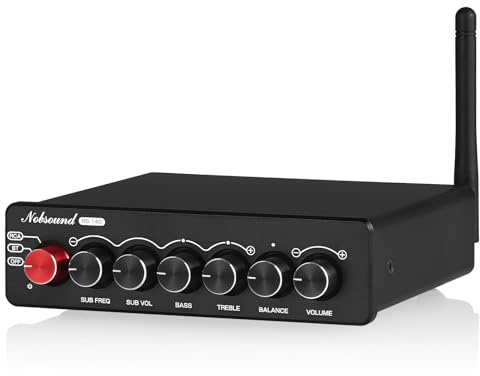 Nobsound NS-14G HiFi Bluetooth 2.1 Channel Power Amplifier – 50W×2 + 100W SUB Stereo Amp with Subwoofer Support for Home Audio