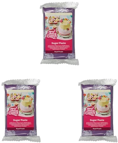 FunCakes Pasta De Azúcar Royal Purple, 250 Gramo (Paquete de 3)