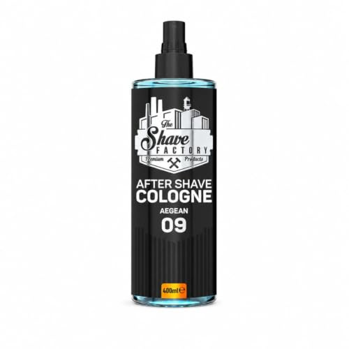 The Shave Factory – Aegean 09 After Shave Cologne Spray – Parfümiertes Eau de Cologne nach der Rasur 400 ml