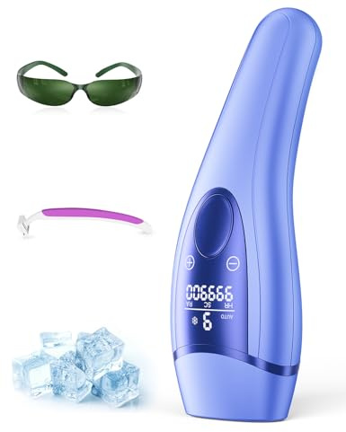 Epilatore Luce Pulsata con Ghiaccio, Epilatore Laser per Donna e Uomo, 9 Livelli di Energia, 3-in-1 Epilatore a Luce Pulsata