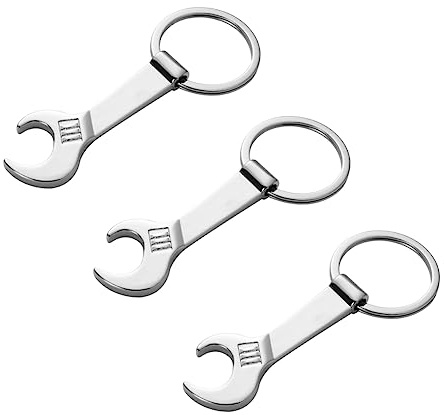 BESTYASH Porte-clés En Métal Ouvre-bouteille Mini, Lot De 3, Design Compact Argenté, Multifonctions, Accessoire Pratique Pour Clés, Présent Original, Usage Quotidien