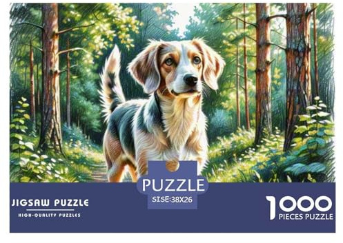 1000-Teile Draht Fox Terrier Geschicklichkeitsspiel Puzzles Für Erwachsen Lernspiel Premium Quality Stress Abbauen Für Die Ganze Familie 38x26cm/1000pcs