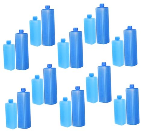 Parliky 20pcs Reusable PE Ice Crystal Cooler Freezer Blocks for Camping Picnic Outdoor Sports Lunch Boxes Mini Air Cooler Ice Packs for Food and Beverage Preservation
