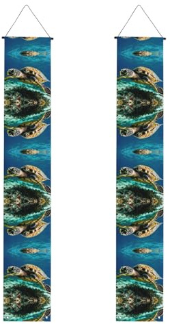 Lord Howe Island Sea Turtle Print Fall Veranda Banner, Polyester Banner, Indoor Outdoor Verwendung, einfach aufzuhängen, wiederverwendbar