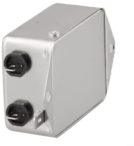 Linnkyfloa Filtro de alimentación monofásico de doble sección 20 A CW4L2-20A-T, caja de metal, filtro de supresión de ruido de red CA para reducción (CW4L2-20A-T)