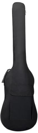 JHSDHYD Gitarrväska elektrisk bas gitarrväska vadderad mjukt fodral 5 mm stoppning lätt vattentät ryggsäck, Svart, En storlek, En stil
