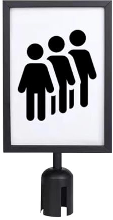 Porta Segnaletica Tanchion - Cornice Bifacciale Verticale | Supporti Per Poster Da Espositore, Supporti A4 Per Controllo Folla Stanchions Sentry Barriera Coda, Barriere A Nastro Post Top Folle Guida