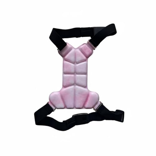 FytStycale Harnais Rafraîchissant Chien Segments Surélevés Gilet Rafraîchissant Chien Réglable Harnais à Panneau Moulé, Rose, Rose Marbré, L+L Convient Aux Grands Chiens