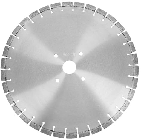 Luocute 20 Inch Concrete Saw Blade, Segmented for Concrete Steel Brick Wet Dry Cutting, with 2 Inch Arbor for Circular Masonry Saws