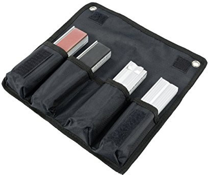 Heuer Schraubstockbacken, Schutzbacken Set 4-teilig (rechtwinkelig planparallel integrierte Spezialmagnete; Backen für Schraubstock 100 mm; Inhalt: Typ G, P, N, F) 115001