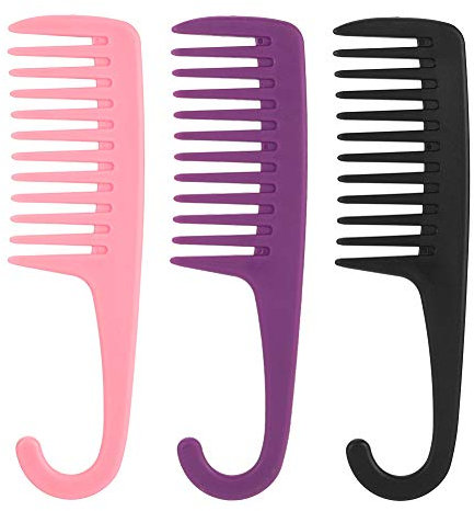 tiopeia 3 Pack Hair Comb Large Wide Tooth Comb Shower Combs Curl Wet Comb for Long, Wet or Curly Hair Detangling
