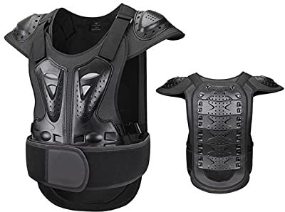 Armadura De Pecho Para Hombre Chaleco Protector De Motocicleta Para Adultos Cintura Ajustable Utilizado Para Montar En Equipo De Patinaje De Patinaje De Esquí De Esquí. ( Color : Black , Size : L )