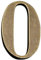 Zayookey Placa autoadhesiva para número de casa, de 4 pulgadas, cobre antiguo, número de dirección del hogar, de metal rústico, para puerta de hotel, puerta de calle, número de puerta 0