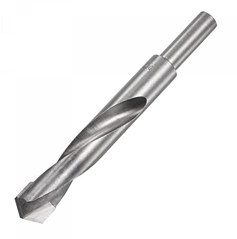 sourcing map 20 mm reduzierter Schaft Hartmetall-Spiralbohrer für gehärteten Stahl, Edelstahl, 1/2 Zoll gerader Schaft