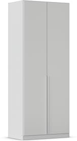 Rauch Möbel Alabama, Kleiderschrank, Farbe Seidengrau, Breite 91 cm | Schrank, 2-türig, Zubehör Premium, für Schlafzimmer, Kinderzimmer, Homeoffice, Gästezimmer, Garderobe, Flur