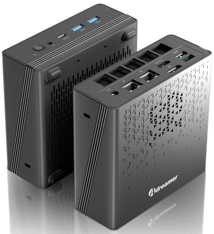 ADREAMER Ariebox10 Mini PC, AMD R7 7840HS (8C/16T, 3.8~5.1GHz) 16GB DDR5 RAM 512GB PCIe 4.0 SSD Mini Desktop Computer, 4K Dual Display/USB/WiFi/BT/RJ45 Ethernet for Home/Office.