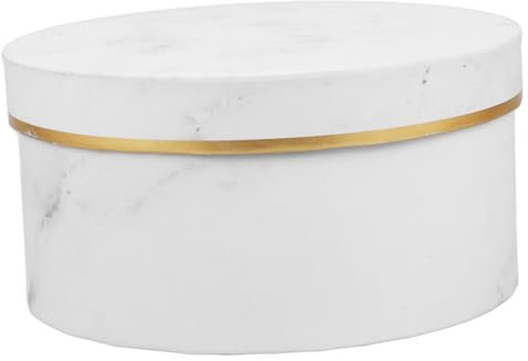 OKUMEYR Elegante Runde Blumenverpackungsbox Mit Deckel Blumenpapierbox Für Schmuck Kerzen Muttertag