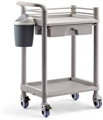 Aioneer Multifunktions-Aufbewahrungswagen, Organizer-Wagen, Rollwagen Für Schönheitssalons Und Spas Mit Bremsrädern Und Abs-Schublade – 3-Stufiger Wagen Für Medizinische Geräte F