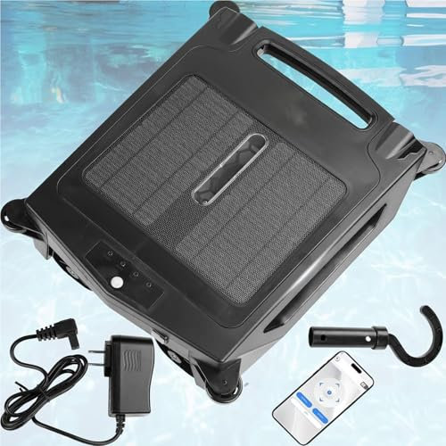 Skimmer robótico de piscina con control de aplicación, evita obstáculos automáticos, limpia paredes y líneas de flotación, solución eficiente de vacío de piscina