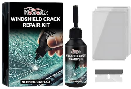 GXGM Automobile Kit de Réparation de Verre Fissuré,Reparation pare Brise,Reparation Fissure Verre,Pour Fissures,Yeux Taureau,Fissures en Forme D'étoile,Accessoires Automobiles