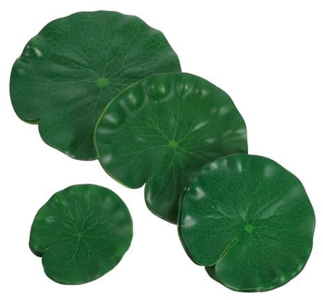 Milisten 16 Pièces Faux Nénuphars Flottants Eva Réalistes Décoration Naturelle pour Bassin Étang Aquarium Piscine