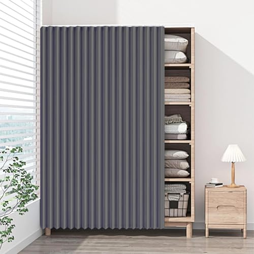 DSSHENGDS Rideaux d'armoires coulissants personnalisés faciles à Installer pour armoires de Cuisine, Salons et armoires-Gray- W70cmxH90cm