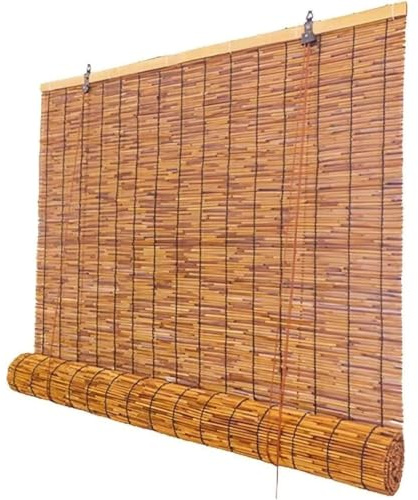 Bambusrollo Blickdicht Bambus Rollo Outdoor Wetterfest 180 cm Breit Bambus Jalousine Raffrollo 60x90 1.3x2.4 1.6x2.5 Wärmedämmung Wanddekoration(W 165 x L 140 cm)