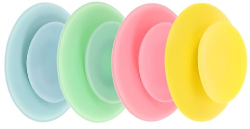 Support à Ventouses en Silicone pour Assiettes et Plats, 4 Pièces