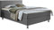 Atlantic Home Collection EDISON Boxspringbett 120 x 209 cm, Härtegrad H2, inklusive Topper, grau