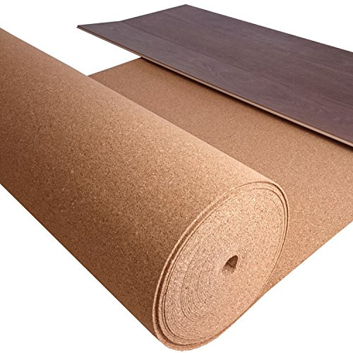 insonorización trecor rollo corcho – Grosor 5 mm – acústica de pedalada y gehschal ldämmung para laminado de y suelos de parquet – También se puede emplear como tablón de