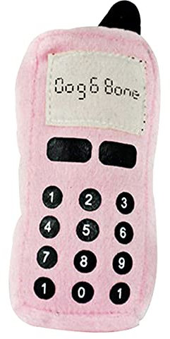 AnsonBoy Mobile Phone Shape Pet Sound Toy Plush Dog Chew Toy Puppy Kitten Teeth Cleaner Toothbrush Soft Pet Molar Dog Training Toys,Pink