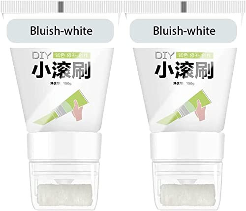 Wandreparatur Rollbürste mit Wandreparaturpaste 2 Stück Kleine Rollpinsel Wand Latex Farbe Wandabdeckung Schnell Trocknende Wandfarbe Reparatur Renovierung Wandpaste Graffiti Farbe (Hellblau)